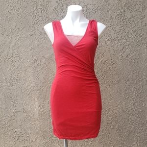 MAX studio Casual Red Knit Stretch Dress